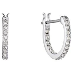 Swarovski Iconic Swan Drop Earrings Swan, Blue, Rhodium Plated -Jewelry Store swarovski iconic swan drop earrings swan blue rhodium plated swarovski 5512577 5