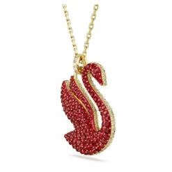 Swarovski Iconic Swan Pendant Swan, Large, Red, Gold-tone Plated -Jewelry Store swarovski iconic swan pendant swan large red gold tone plated swarovski 5649773 3
