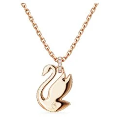 Swarovski Iconic Swan Pendant Swan, Medium, Pink, Rose Gold-tone Plated -Jewelry Store swarovski iconic swan pendant swan medium pink rose gold tone plated swarovski 5647552 3