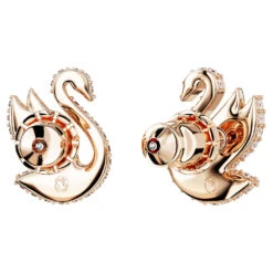 Swarovski Iconic Swan Stud Earrings Swan, Green, Rose Gold-tone Plated -Jewelry Store swarovski iconic swan stud earrings swan green rose gold tone plated swarovski 5650063 3