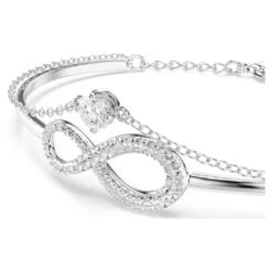 Swarovski Infinity Bangle Infinity, White, Rhodium Plated 12 Swarovski Infinity Bangle Infinity, White, Rhodium Plated -Jewelry Store swarovski infinity bangle infinity white rhodium plated swarovski 5520584 4