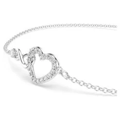 Swarovski Infinity Bracelet Infinity And Heart, White, Rhodium Plated -Jewelry Store swarovski infinity bracelet infinity and heart white rhodium plated swarovski 5524421 4