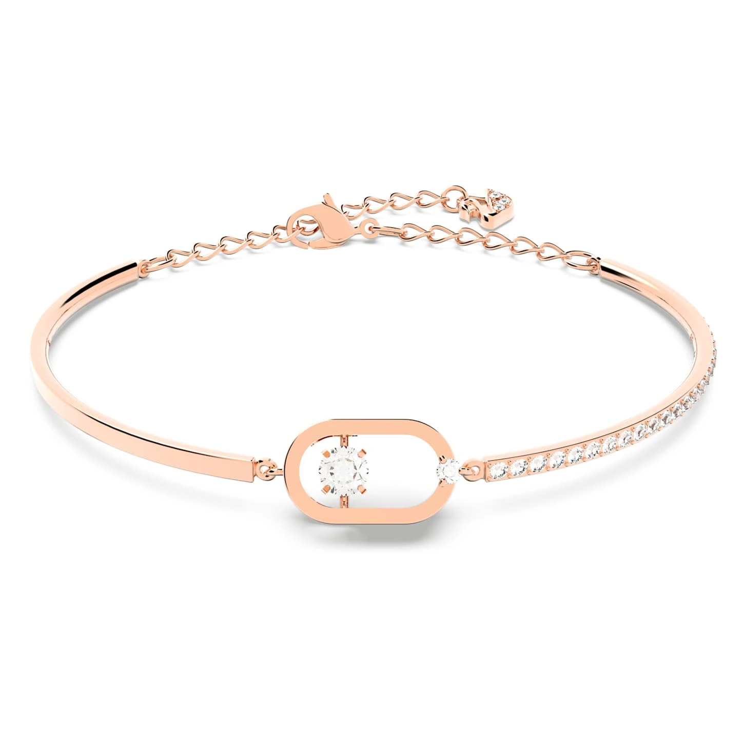Swarovski Sparkling Dance Bracelet Round Cut, Oval Shape, White, Rose Gold-tone Plated 4 Swarovski Sparkling Dance Bracelet Round Cut, Oval Shape, White, Rose Gold-tone Plated - Image 2