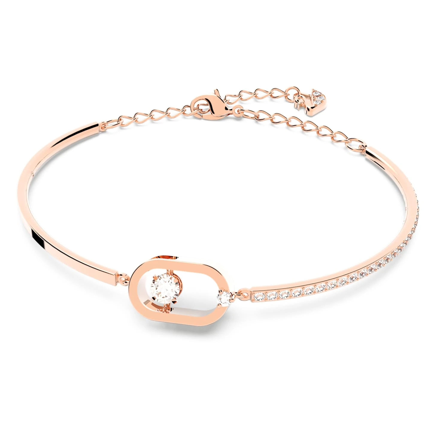 Swarovski Sparkling Dance Bracelet Round Cut, Oval Shape, White, Rose Gold-tone Plated 5 Swarovski Sparkling Dance Bracelet Round Cut, Oval Shape, White, Rose Gold-tone Plated - Image 3