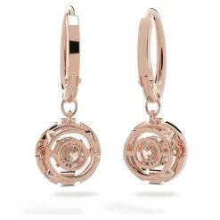 Swarovski Sparkling Dance Drop Earrings Round Cut, White, Rose Gold-tone Plated -Jewelry Store swarovski sparkling dance drop earrings round cut white rose gold tone plated swarovski 5504753 2