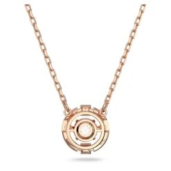Swarovski Sparkling Dance Necklace Round Cut, White, Rose Gold-tone Plated -Jewelry Store swarovski sparkling dance necklace round cut white rose gold tone plated swarovski 5272364 3