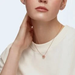 Swarovski Sparkling Dance Set Mixed Cuts, Clover, Pink, Rose Gold-tone Plated