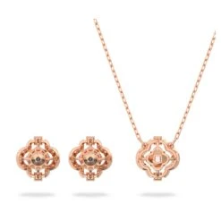 Swarovski Sparkling Dance Set Mixed Cuts, Clover, White, Rose Gold-tone Plated -Jewelry Store swarovski sparkling dance set mixed cuts clover white rose gold tone plated swarovski 5642930 3