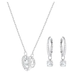 Swarovski Sparkling Dance Set Round Cut, Small, White, Rhodium Plated -Jewelry Store swarovski sparkling dance set round cut small white rhodium plated swarovski 5279018 2