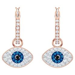 Swarovski Symbolic Hoop Earrings Evil Eye, Blue, Rose Gold-tone Plated 9 Swarovski Symbolic Hoop Earrings Evil Eye, Blue, Rose Gold-tone Plated -Jewelry Store swarovski symbolic hoop earrings evil eye blue rose gold tone plated swarovski 5425857 2