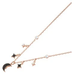 Swarovski Symbolic Necklace Moon And Star, Black, Rose Gold-tone Plated 10 Swarovski Symbolic Necklace Moon And Star, Black, Rose Gold-tone Plated -Jewelry Store swarovski symbolic necklace moon and star black rose gold tone plated swarovski 5429737 2