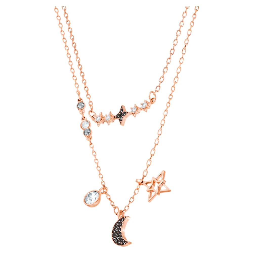Swarovski Symbolic Necklace Set (2), Moon And Star, Black, Rose Gold-tone Plated 8 Swarovski Symbolic Necklace Set (2), Moon And Star, Black, Rose Gold-tone Plated - Image 6
