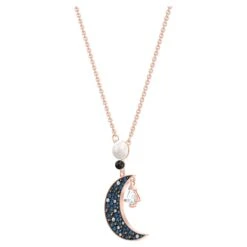 Swarovski Symbolic Pendant Moon And Star, Multicolored, Rose Gold-tone Plated -Jewelry Store swarovski symbolic pendant moon and star multicolored rose gold tone plated swarovski 5489534 2