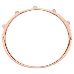 Swarovski Tactic Bangle White, Rose Gold-tone Finish -Jewelry Store tactic bangle white rose gold tone finish swarovski 5098368 2
