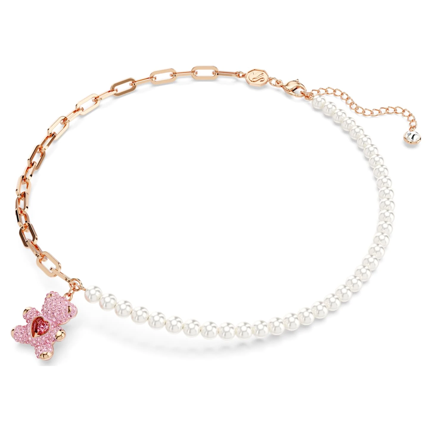 Swarovski Teddy Pendant Bear, Pink, Rose Gold-tone Plated 5 Swarovski Teddy Pendant Bear, Pink, Rose Gold-tone Plated - Image 3