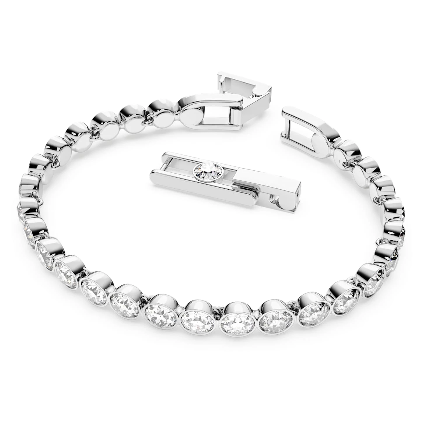 Swarovski Tennis Bracelet Round Cut, White, Rhodium Plated 5 Swarovski Tennis Bracelet Round Cut, White, Rhodium Plated - Image 3