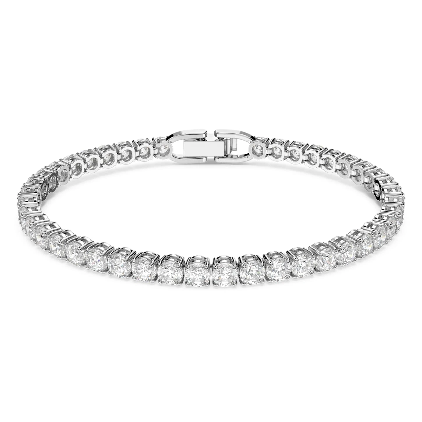 Swarovski Tennis Deluxe Bracelet Round Cut, White, Rhodium Plated 4 Swarovski Tennis Deluxe Bracelet Round Cut, White, Rhodium Plated - Image 2