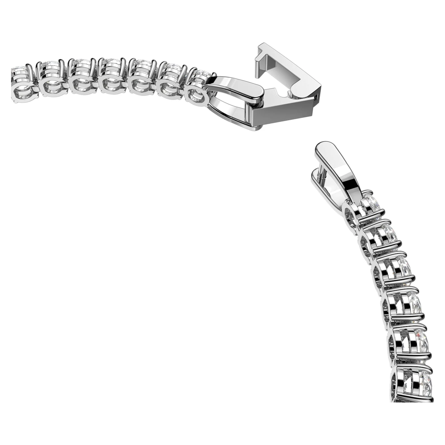 Swarovski Tennis Deluxe Bracelet Round Cut, White, Rhodium Plated 6 Swarovski Tennis Deluxe Bracelet Round Cut, White, Rhodium Plated - Image 4