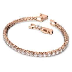 Swarovski Tennis Deluxe Bracelet Round Cut, White, Rose Gold-tone Plated -Jewelry Store tennis deluxe bracelet round cut white rose gold tone plated swarovski 5464948 2