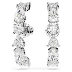 Swarovski Tennis Deluxe Ear Cuffs Mixed Cuts, White, Rhodium Plated -Jewelry Store tennis deluxe ear cuffs mixed cuts white rhodium plated swarovski 5563322 2