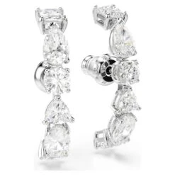 Swarovski Tennis Deluxe Ear Cuffs Mixed Cuts, White, Rhodium Plated -Jewelry Store tennis deluxe ear cuffs mixed cuts white rhodium plated swarovski 5563322 3