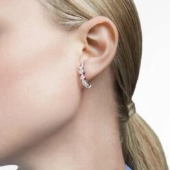 Swarovski Tennis Deluxe Ear Cuffs Mixed Cuts, White, Rhodium Plated -Jewelry Store tennis deluxe ear cuffs mixed cuts white rhodium plated swarovski 5563322 4