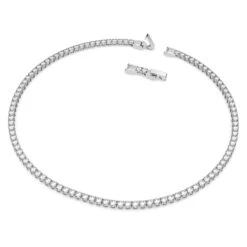 Swarovski Tennis Deluxe Necklace Round Cut, White, Rhodium Plated -Jewelry Store tennis deluxe necklace round cut white rhodium plated swarovski 5494605 2