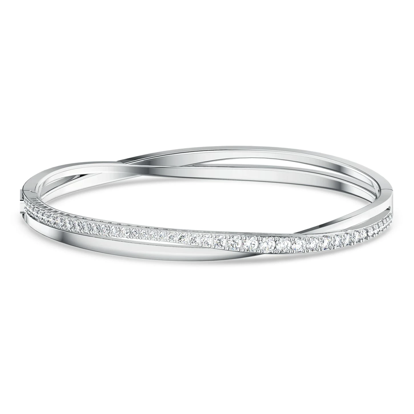 Swarovski Twist Bangle White, Rhodium Plated 4 Swarovski Twist Bangle White, Rhodium Plated - Image 2