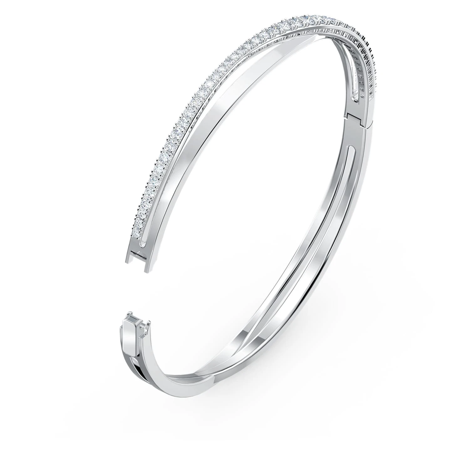 Swarovski Twist Bangle White, Rhodium Plated 5 Swarovski Twist Bangle White, Rhodium Plated - Image 3