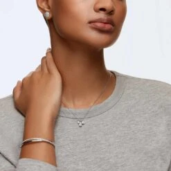 Swarovski Twist Bangle White, Rhodium Plated 10 Swarovski Twist Bangle White, Rhodium Plated -Jewelry Store twist bangle white rhodium plated swarovski 5565210 3