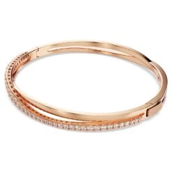 Swarovski Twist Bracelet White, Rose Gold-tone Plated -Jewelry Store twist bracelet white rose gold tone plated swarovski 5620552 2