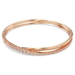 Swarovski Twist Bracelet White, Rose Gold-tone Plated -Jewelry Store twist bracelet white rose gold tone plated swarovski 5620552 4
