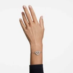 Swarovski Una Bracelet Heart, Medium, White, Rhodium Plated -Jewelry Store una bracelet heart medium white rhodium plated swarovski 5625534 4