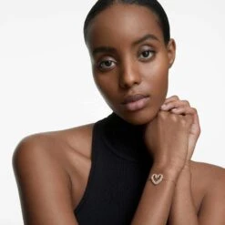 Swarovski Una Bracelet Heart, Medium, White, Rose Gold-tone Plated -Jewelry Store una bracelet heart medium white rose gold tone plated swarovski 5628658 4