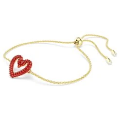 Swarovski Una Bracelet Heart, Small, Red, Gold-tone Plated -Jewelry Store una bracelet heart small red gold tone plated swarovski 5634724 2