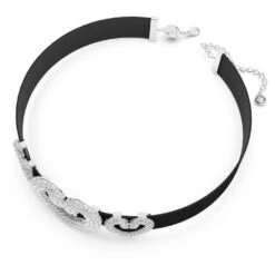 Swarovski Una Choker Heart (3), White, Rhodium Plated -Jewelry Store una choker heart 28329 white rhodium plated swarovski 5644909 2