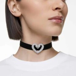 Swarovski Una Choker Heart, White, Rhodium Plated -Jewelry Store una choker heart white rhodium plated swarovski 5626179 4
