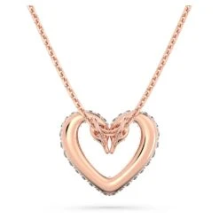 Swarovski Una Pendant Heart, Medium, White, Rose Gold-tone Plated 11 Swarovski Una Pendant Heart, Medium, White, Rose Gold-tone Plated -Jewelry Store una pendant heart medium white rose gold tone plated swarovski 5628657 3