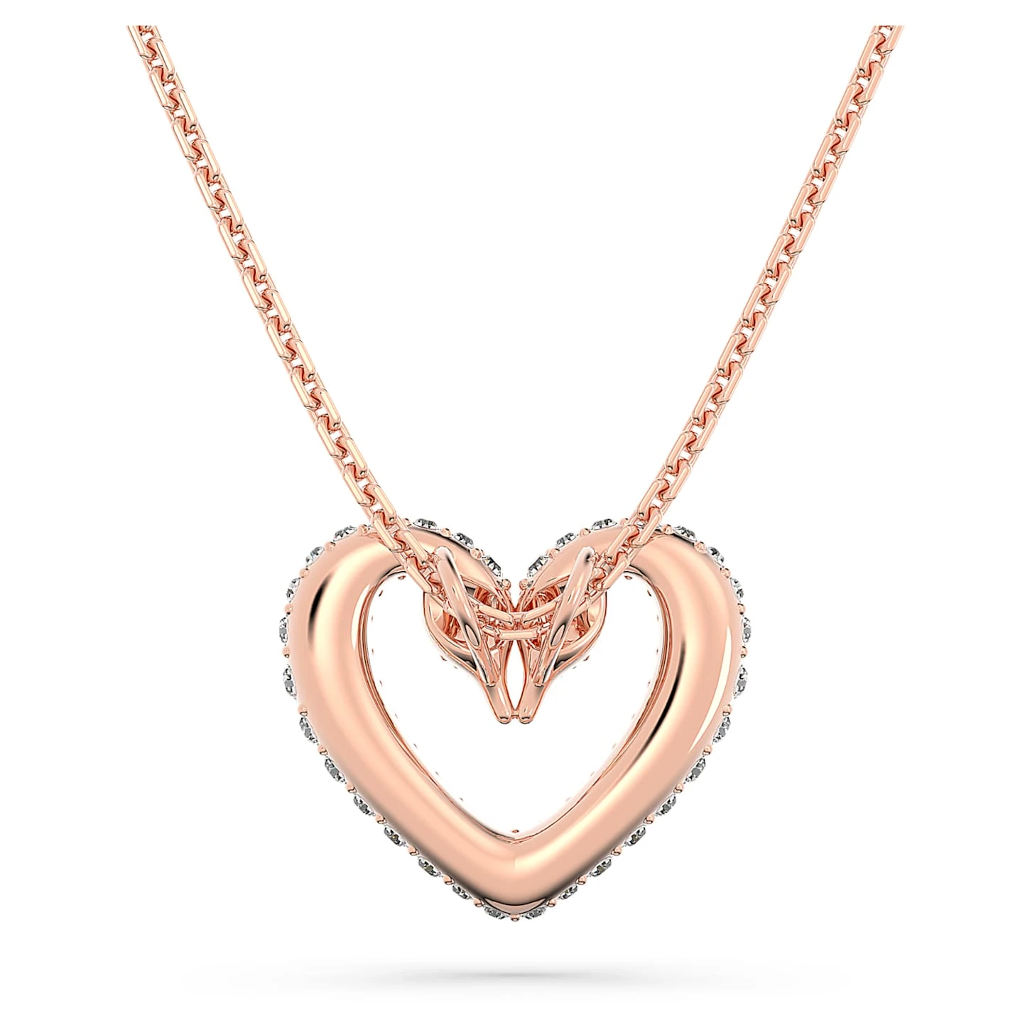 Swarovski Una Pendant Heart, Medium, White, Rose Gold-tone Plated 7 Swarovski Una Pendant Heart, Medium, White, Rose Gold-tone Plated - Image 5