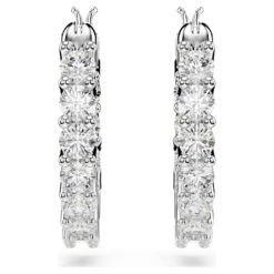 Swarovski Vittore Hoop Earrings Round Cut, White, Rhodium Plated 9 Swarovski Vittore Hoop Earrings Round Cut, White, Rhodium Plated -Jewelry Store vittore hoop earrings round cut white rhodium plated swarovski 5562126 2