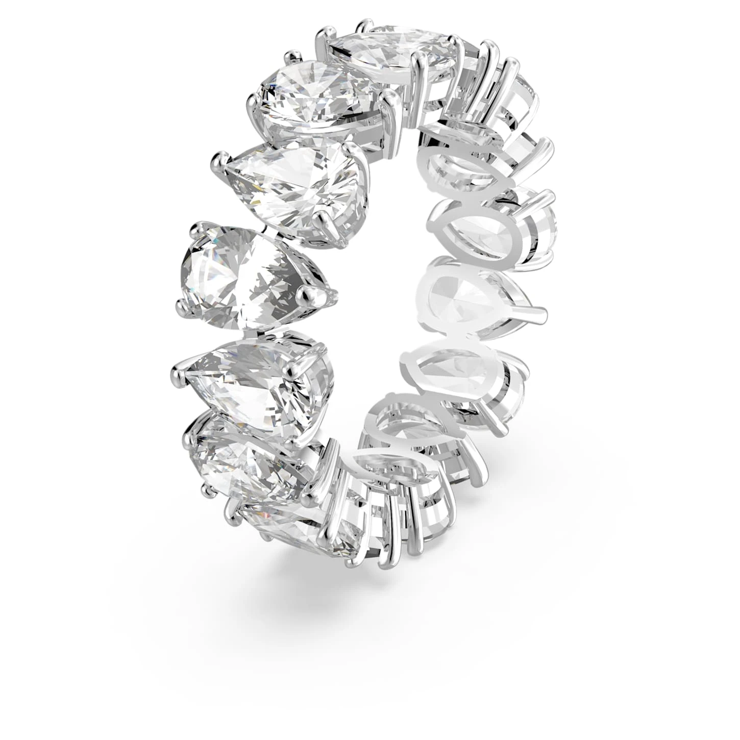 Swarovski Vittore Ring Drop Cut, White, Rhodium Plated 5 Swarovski Vittore Ring Drop Cut, White, Rhodium Plated - Image 3