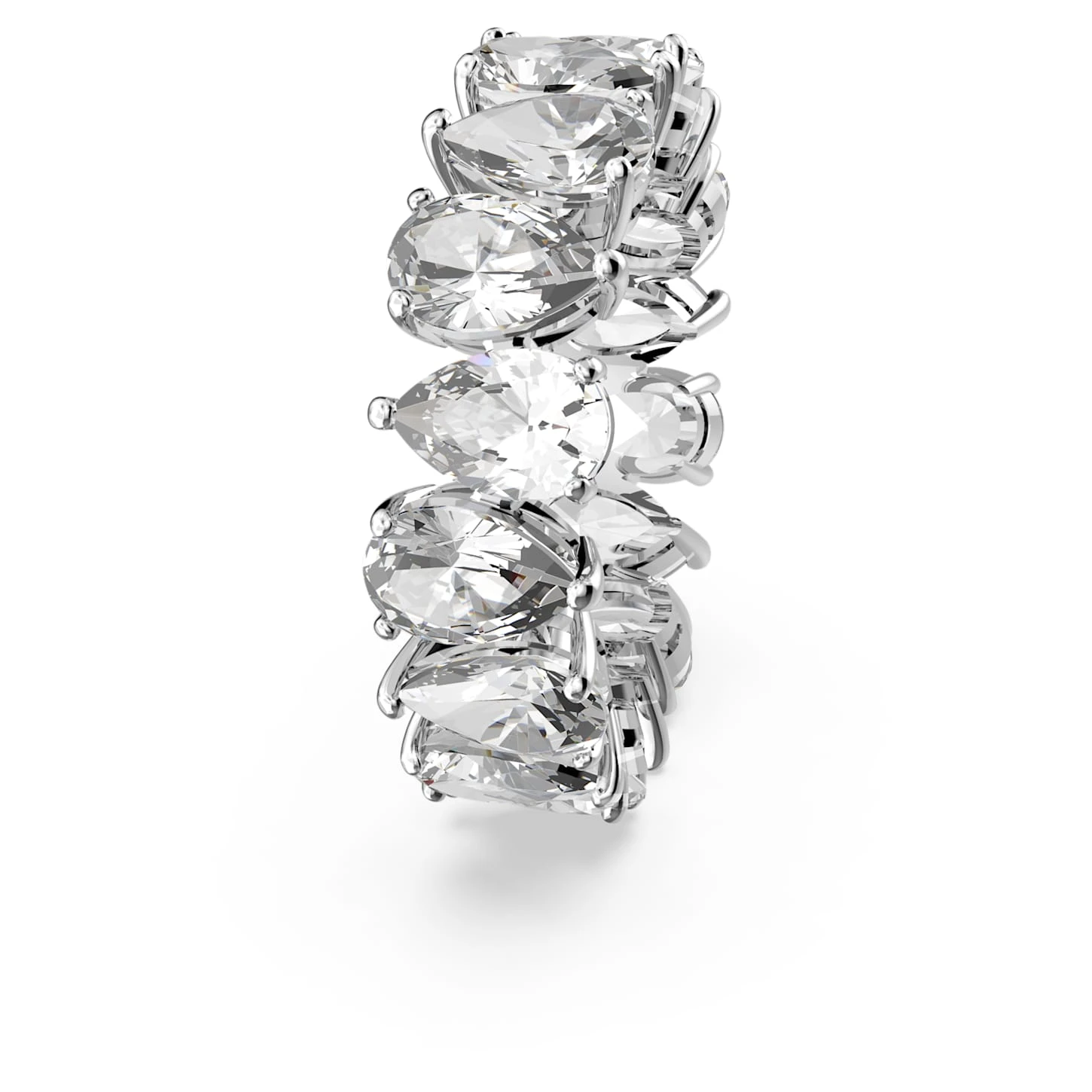 Swarovski Vittore Ring Drop Cut, White, Rhodium Plated 6 Swarovski Vittore Ring Drop Cut, White, Rhodium Plated - Image 4