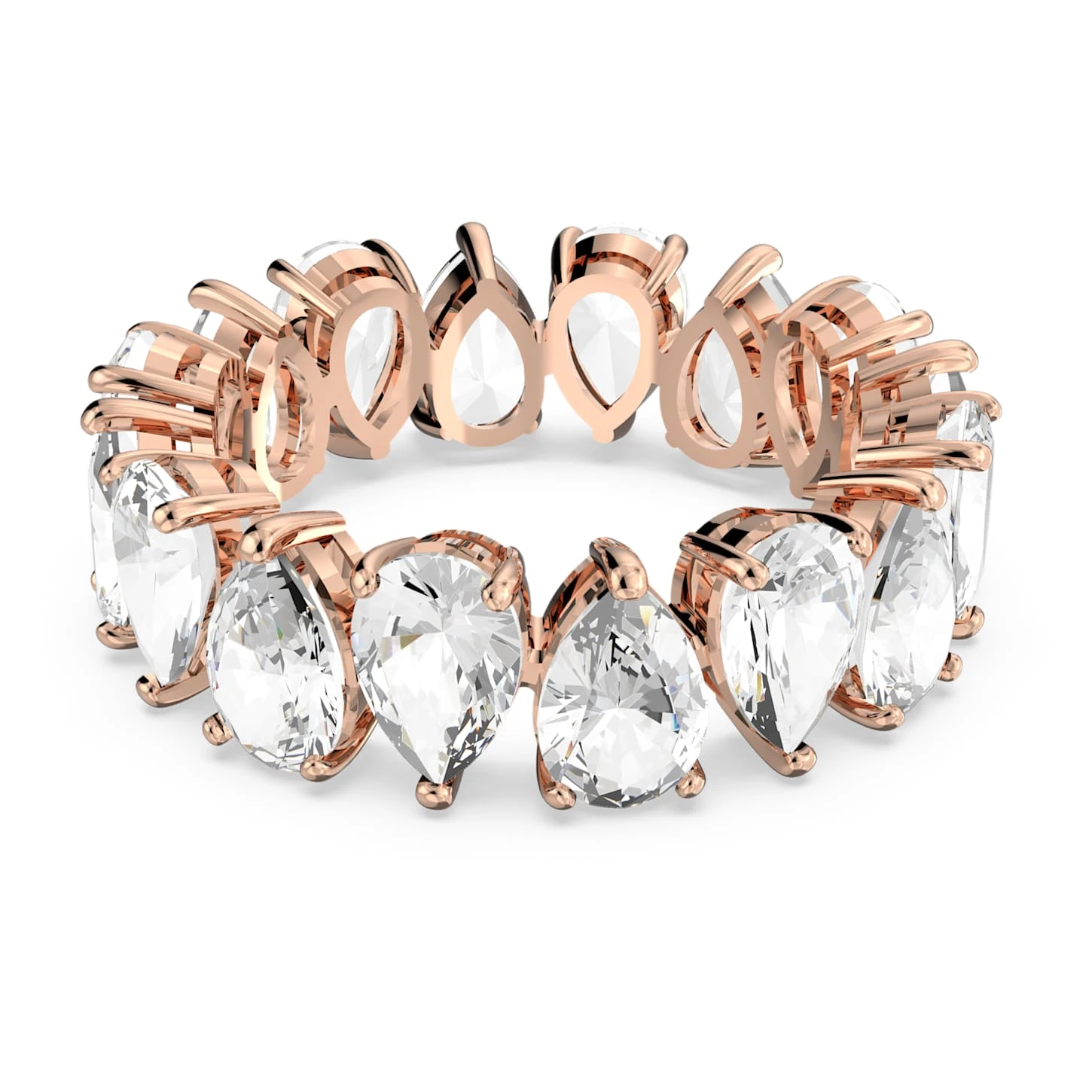 Swarovski Vittore Ring Drop Cut, White, Rose Gold-tone Plated 4 Swarovski Vittore Ring Drop Cut, White, Rose Gold-tone Plated - Image 2