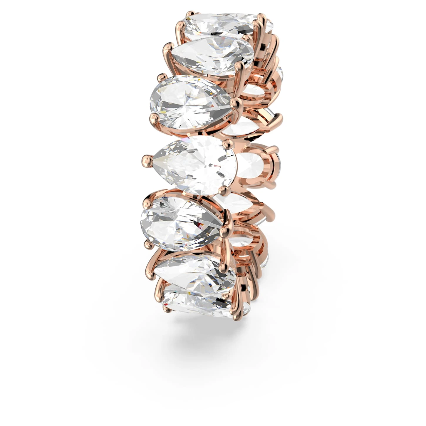 Swarovski Vittore Ring Drop Cut, White, Rose Gold-tone Plated 6 Swarovski Vittore Ring Drop Cut, White, Rose Gold-tone Plated - Image 4