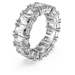 Swarovski Vittore Ring Rectangular Cut, White, Rhodium Plated -Jewelry Store vittore ring rectangular cut white rhodium plated swarovski 5572689 2
