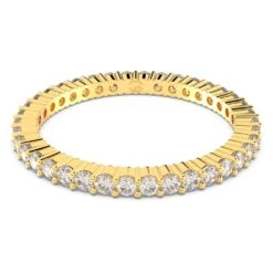 Swarovski Vittore Ring Round Cut, White, Gold-tone Plated -Jewelry Store vittore ring round cut white gold tone plated swarovski 5656296 1