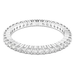 Swarovski Vittore Ring Round Cut, White, Rhodium Plated -Jewelry Store vittore ring round cut white rhodium plated swarovski 5656300 1