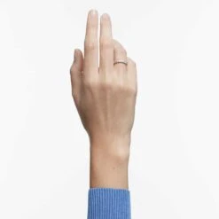 Swarovski Vittore XL Ring Round Cut, White, Rhodium Plated