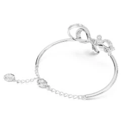 Swarovski Volta Bangle Bow, White, Rhodium Plated -Jewelry Store volta bangle bow white rhodium plated swarovski 5647563 4