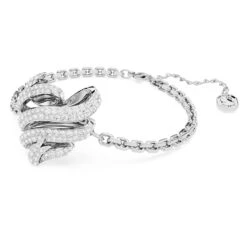 Swarovski Volta Bracelet Heart, White, Rhodium Plated -Jewelry Store volta bracelet heart white rhodium plated swarovski 5652789 2